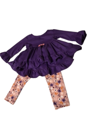 Purple Baby Dress and Leggings set